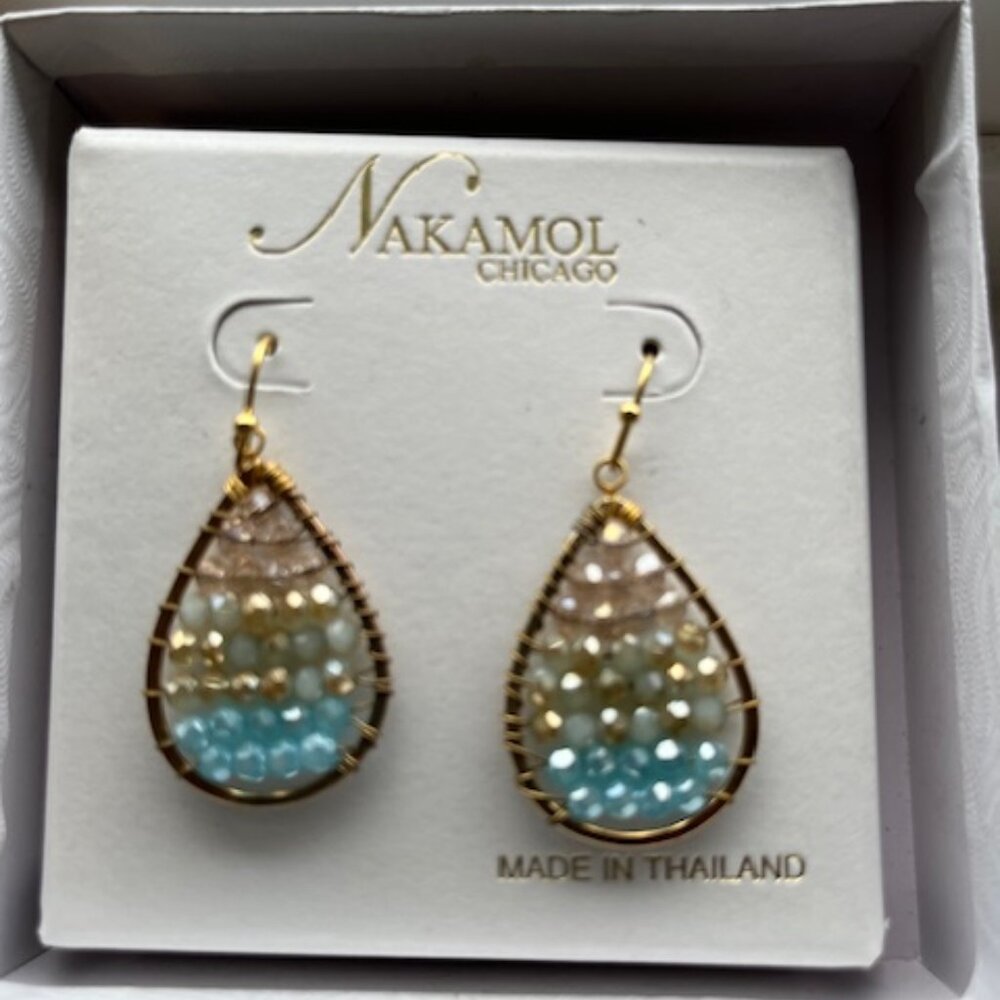 Nakamol beaded crystals earrings.